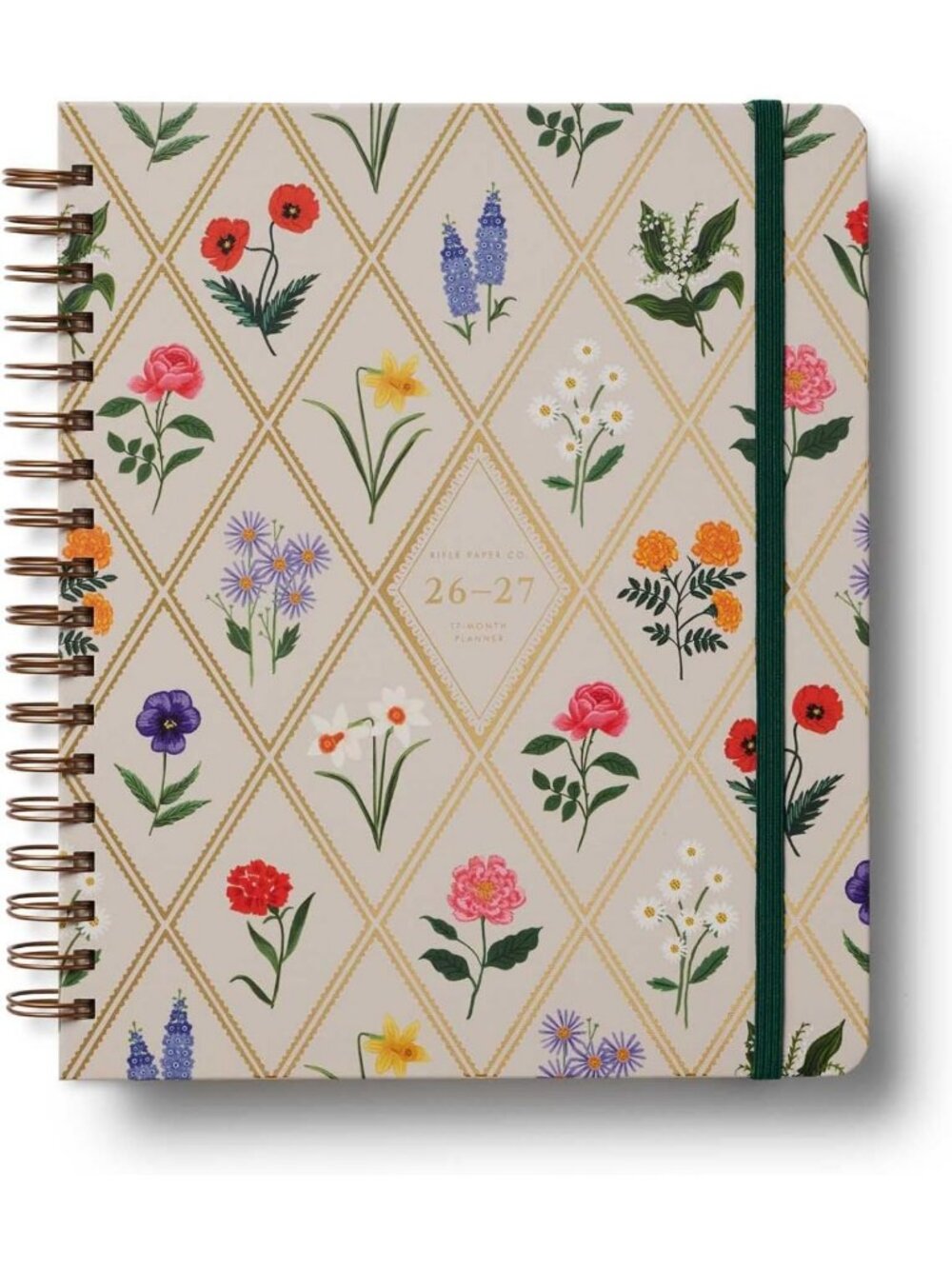 Garden Study 17-Month Academic Planner | Hardcover Spiral Notebook, Floral